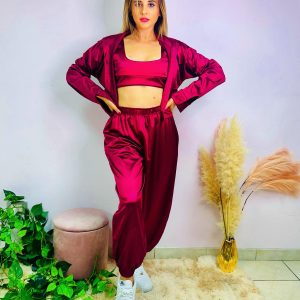 completo 3 pezzi lucido donna